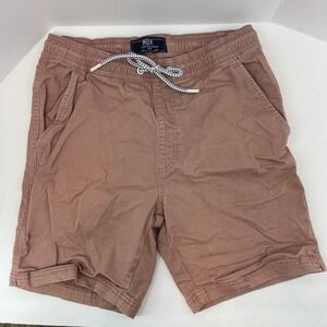 MBX Premium Goods Brown Elastic Waist Drawstring‎ Shorts S